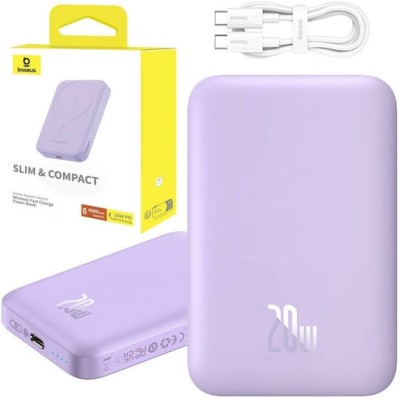 Baseues Magnetic Mini Air Powerbank 6000mAh 20W Purple